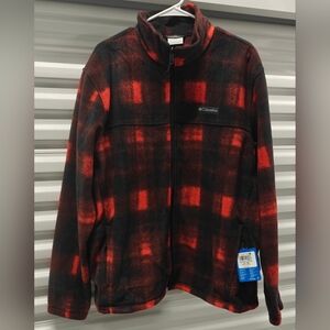 Columbia Fleece Jacket Mens XL Geometric Full Zip Southwestern Pockets